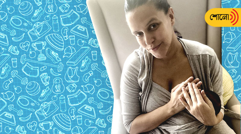 Neha Dhupia posts a picture with baby son with tagline 'Freedom to Feed'