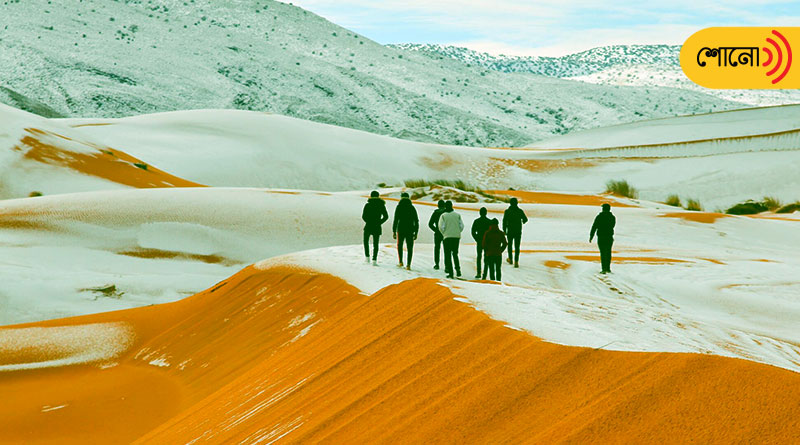 world's hottest place Sahara dessert faces snowfall
