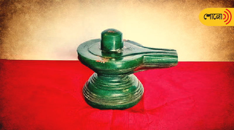 An emerald lingam recovered from Tamil Nadu worth Rs 500 crore