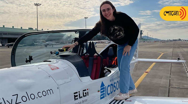Teenage aviator has become the youngest woman to fly around the world