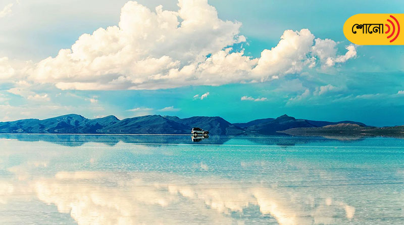 Water transforms Bolivia's Salar de Uyuni into a striking reflective canvas