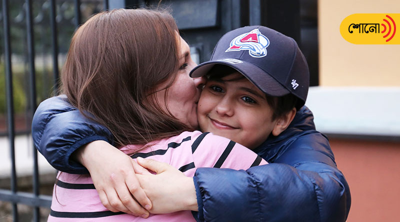 The 11 year boy who fled Ukraine alone, reunited with his family