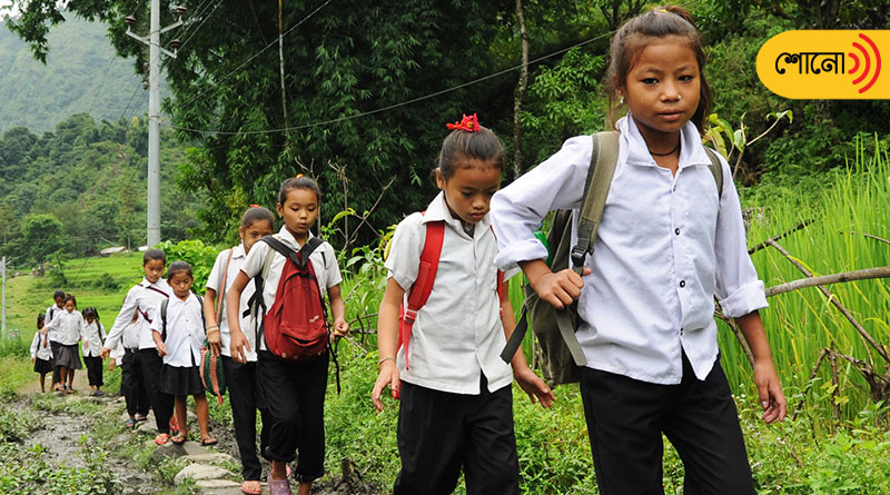 A vast majority of students go to school on foot