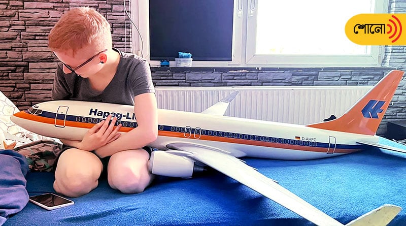 A 23-year-old woman has madly fallen in love with a toy plane