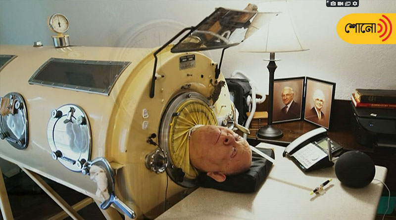 With iron lung 76 year old man survives, inspires many