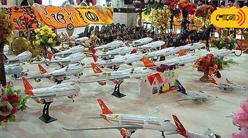 Devotees offer toy planes at this gurudwara in hopes of a trip abroad