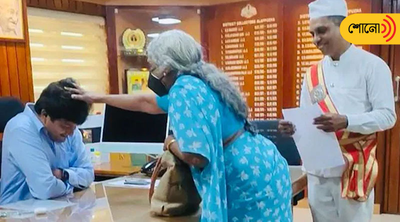 IAS officer shares pic of elderly woman blessing him at his office