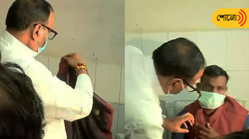 UP Deputy CM gives his jacket to shivering patient