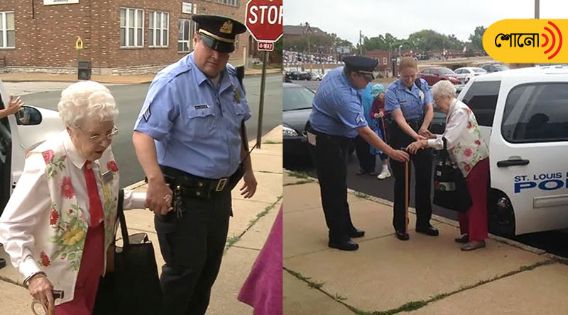 old woman gets handcuffed for her bucket listed dream of being arrested
