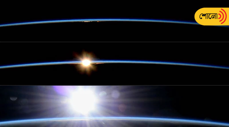 This is how the first sunrise of 2023 looked from outside Earth