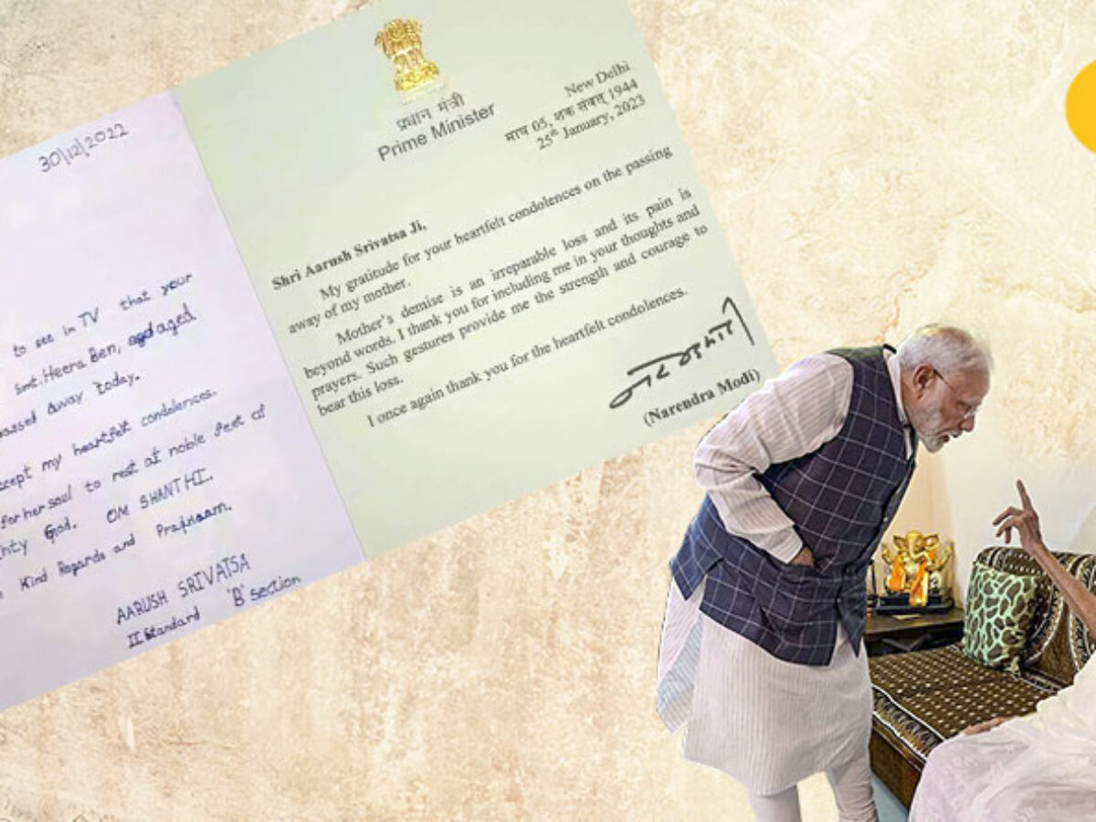 Class 2 student writes condolence letter to PM Modi on his mother  Heeraben's demise, latter's 'heartfelt' response goes viral : The Tribune  India