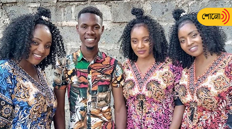 Identical triplets marry the same man in Kenya