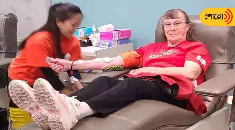 80 year old donates 203 pints of her blood throughout her life