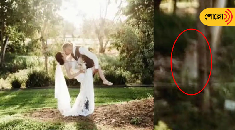 ghost of a baby girl spotted in her parent's wedding photo