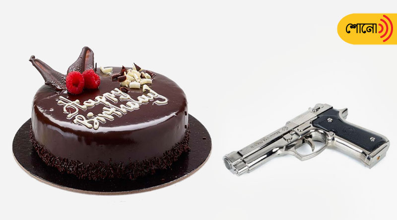 Delhi Man Cuts Birthday Cake With Pistol