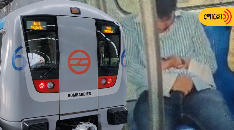 man behaving mischievous inside delhi metro