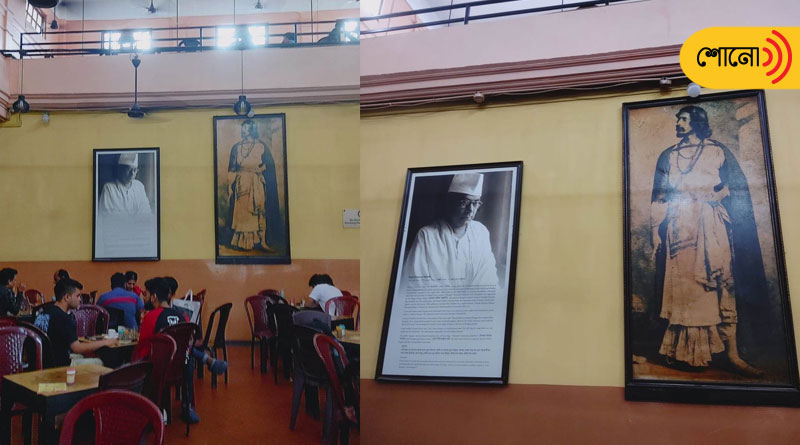 Kaji Najrul Islam's photo has installed in kolkata Coffee house