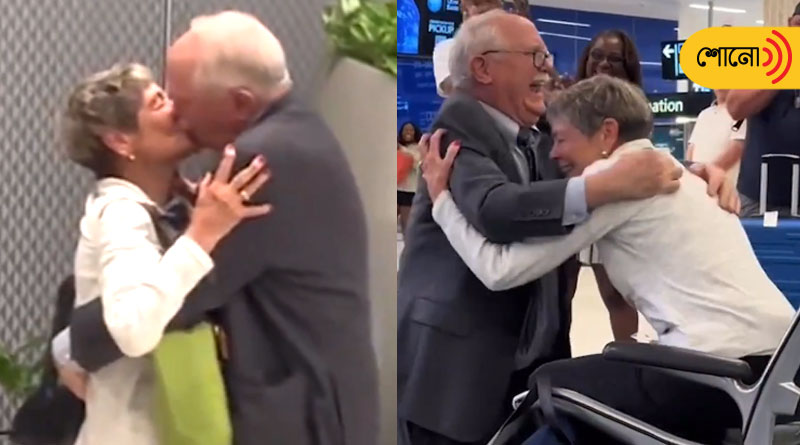 78-year-old man proposes school crush at airport